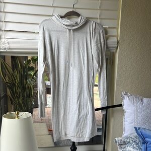 Oatmeal Hooded Long Sleeve Dress